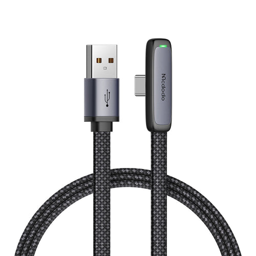 Mcdodo CA-3341 90 Degree 100W A-C Super Charge Data Cable (1.8M) - Black