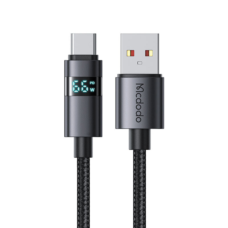 Mcdodo CA-6520 Horizontal LED Display 6A A-C Cable (Black)