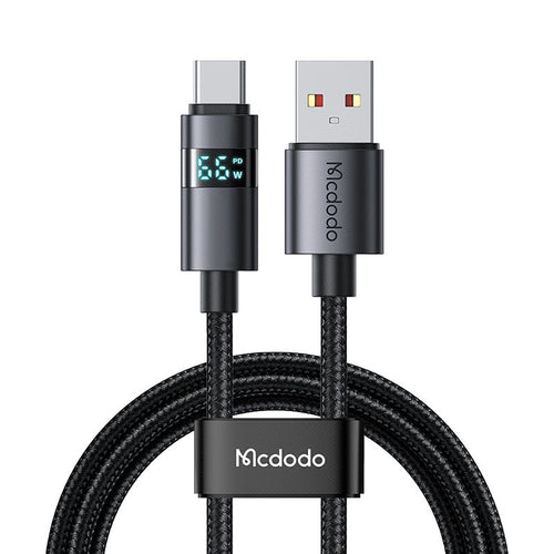 Mcdodo CA-6520 Horizontal LED Display 6A A-C Cable (Black)