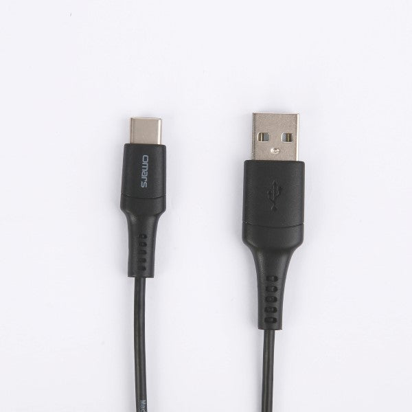 Omars OMCB002 USB-A to USB-C 3A Charging Cable 1.2M (Black)