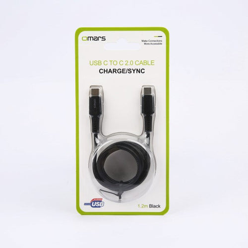 Omars OMCB003 USB-C to USB-C 3A Charging Cable 1.2M (Black)
