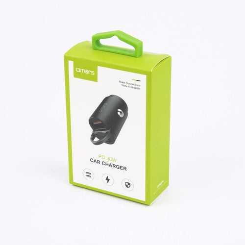 Omars OMCC003 Nano USB-A+USB-C PD30W Car Charger