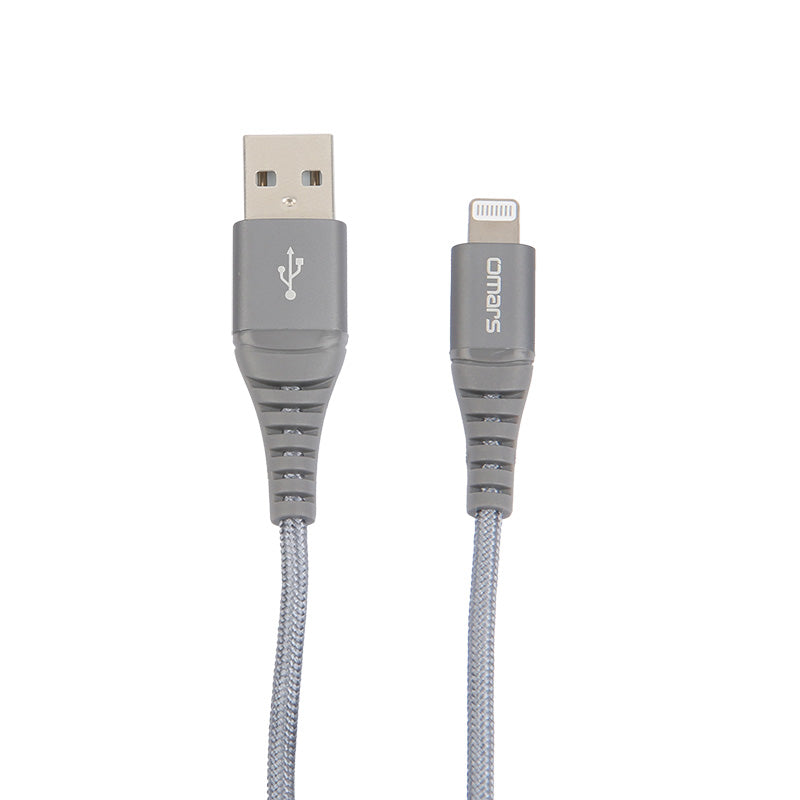 Omars OMCB020A USB-A to Lightning Cable, 1.2M MFi Certified (Grey)