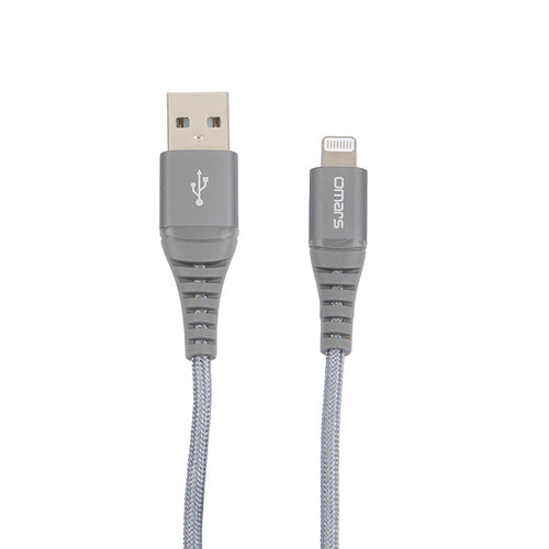 Omars OMCB020A USB-A to Lightning Cable, 1.2M MFi Certified (Grey)