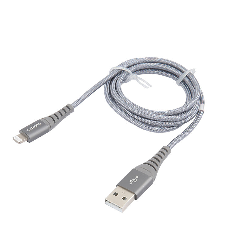 Omars OMCB020A USB-A to Lightning Cable, 1.2M MFi Certified (Grey)