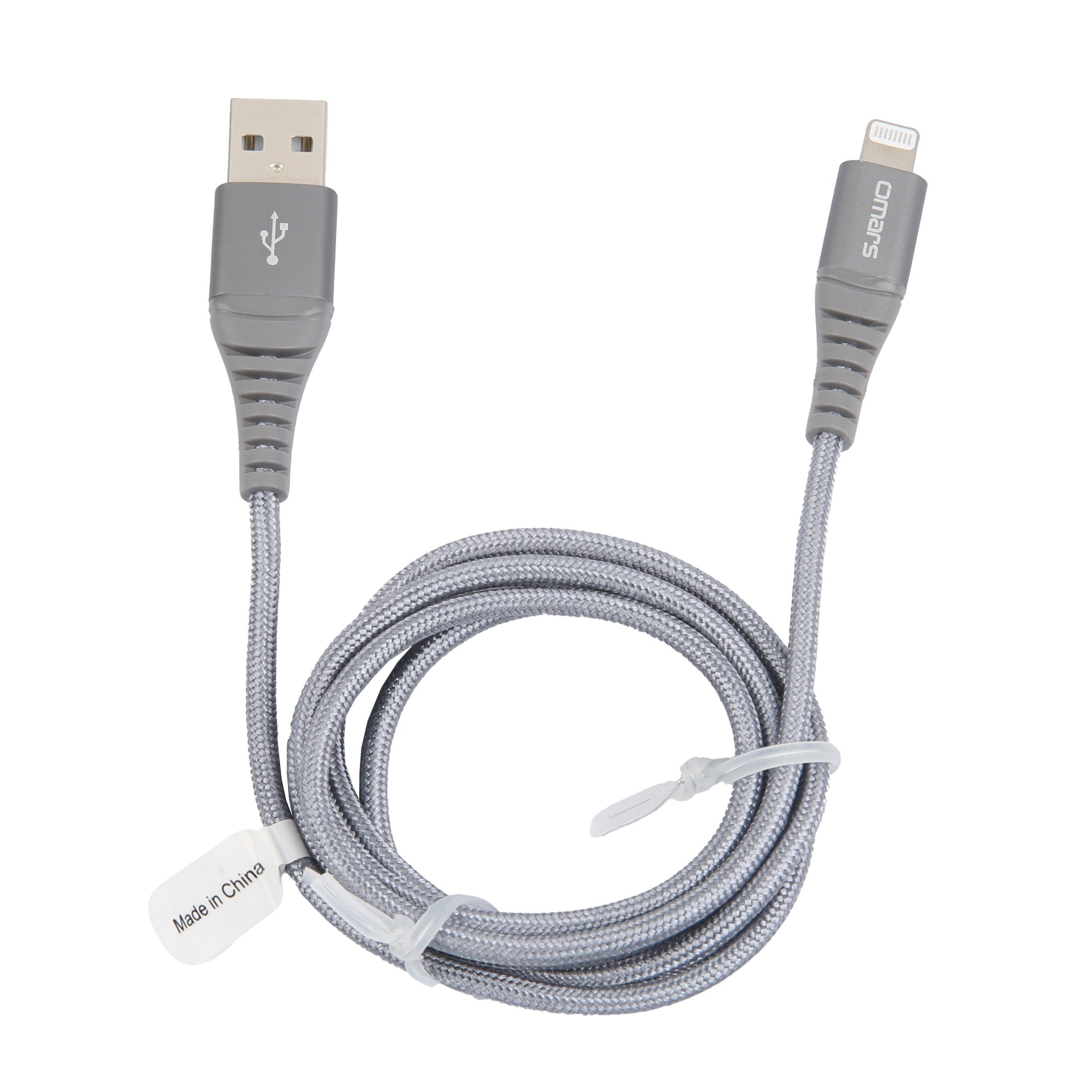 Omars OMCB020A USB-A to Lightning Cable, 1.2M MFi Certified (Grey)