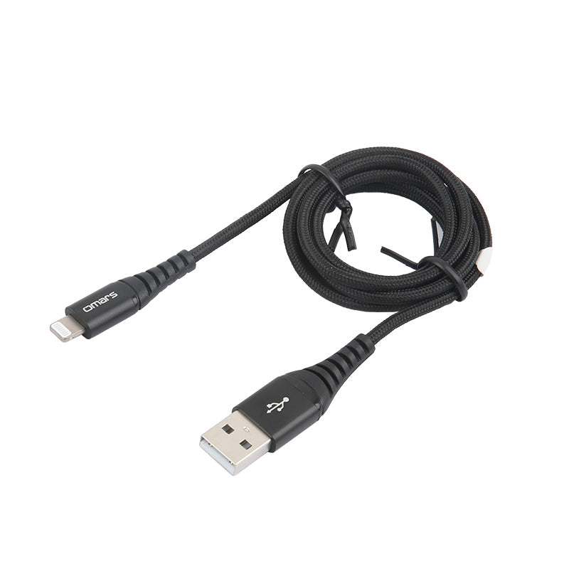 Omars OMCB019A USB-A to Lightning Cable, 1.2M MFi Certified (Black)
