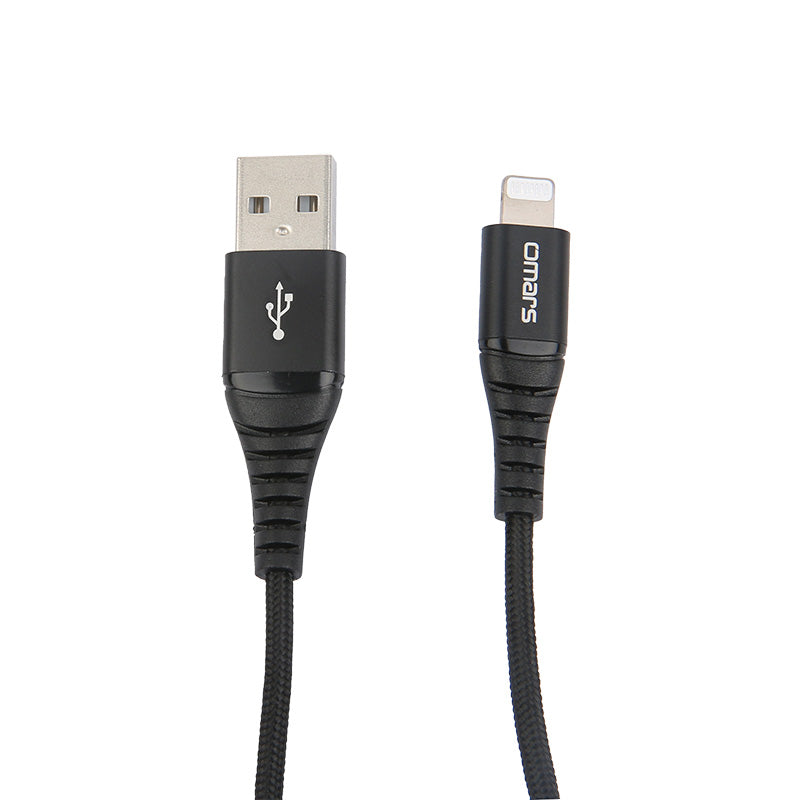 Omars OMCB019A USB-A to Lightning Cable, 1.2M MFi Certified (Black)