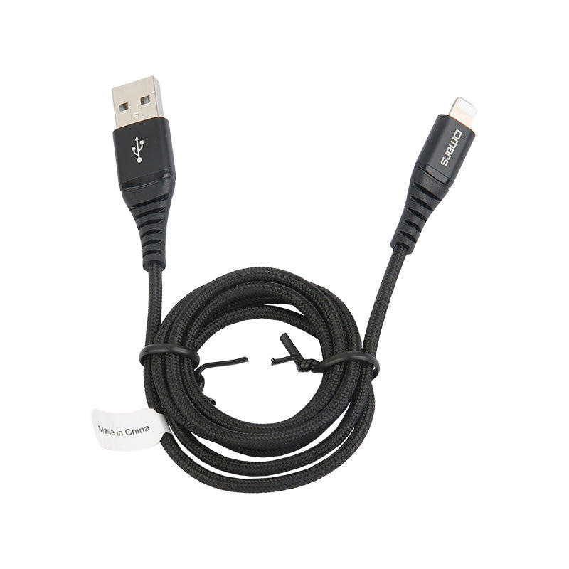 Omars OMCB019A USB-A to Lightning Cable, 1.2M MFi Certified (Black)