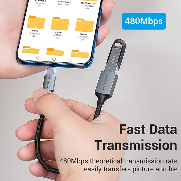 Vention CCWHB Type C to USB2.0 OTG Cable