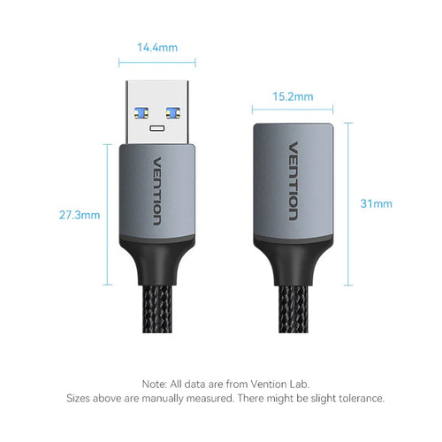 Vention CBLHI USB 3.0 Type A Male to Female Ext. Cable 3M