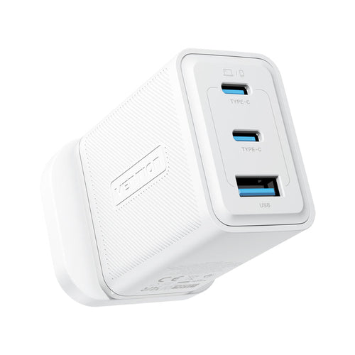 Vention FER-UK 3-Port USB (C+C+A) GaN Charger UK-Plug (White)