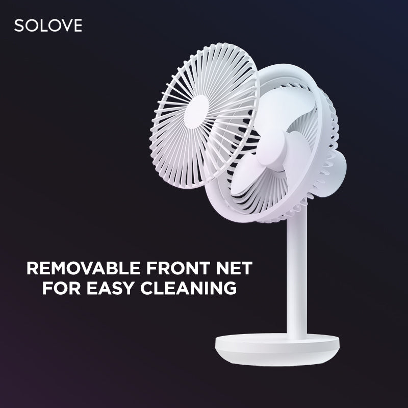 SoLove MI F5-White Desktop Fan Rechargeable Battery Operated