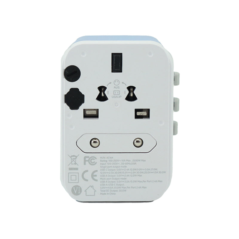 Valore PD30 Universal Travel Adaptor with 4 USB-A + 1 USB-C port (AC164)