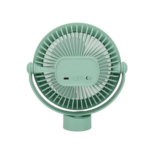 Valore Rechargeable Fan with Tripod & LED Light (LA31) - Green
