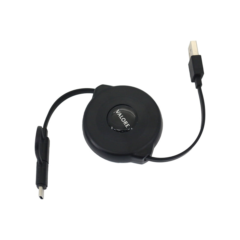 Valore Retractable 2-In-1 USB-C + Micro USB Charging Cable (MA182)