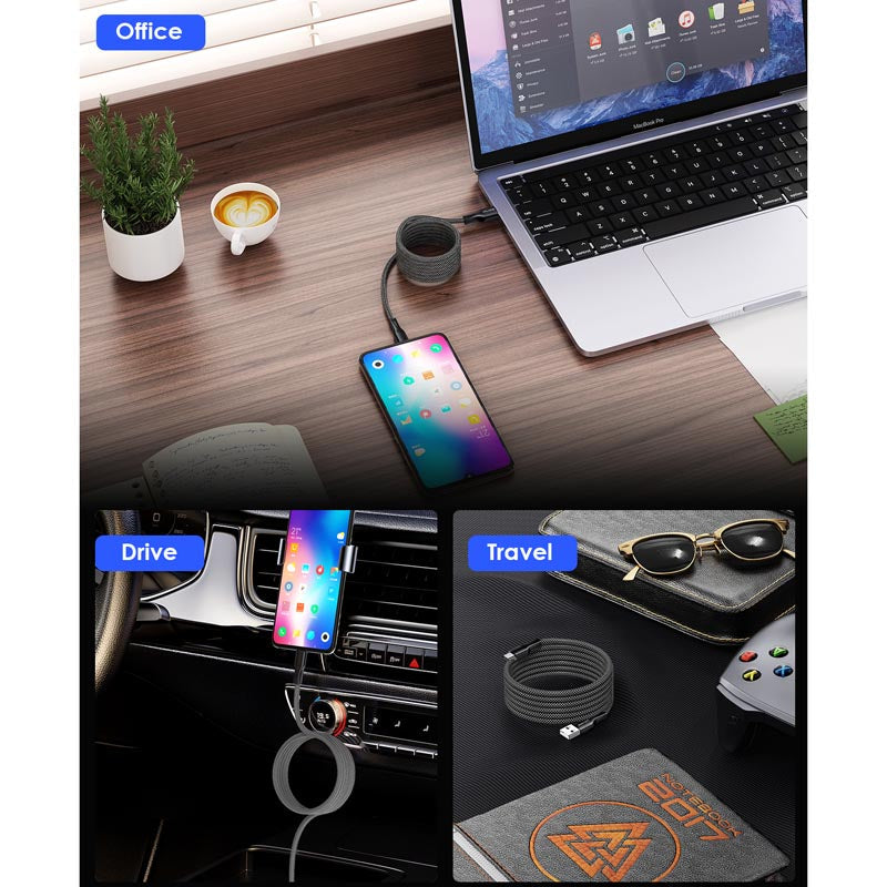 Valore CA-002 USB-A to USB-C Magnetic Cable (Black)