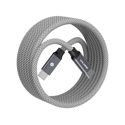 Valore CA-003 PD240W USB-C to USB-C Magnetic Cable (Grey)