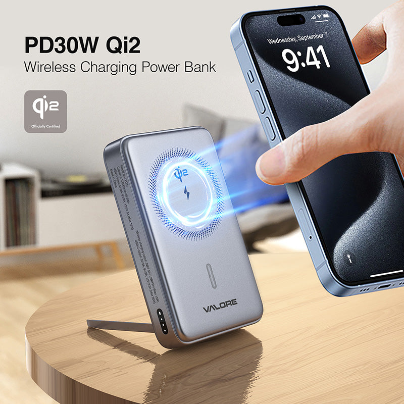 Valore 30W-PD 10000mAh Qi2 Wireless Charging Power Bank (PD31)
