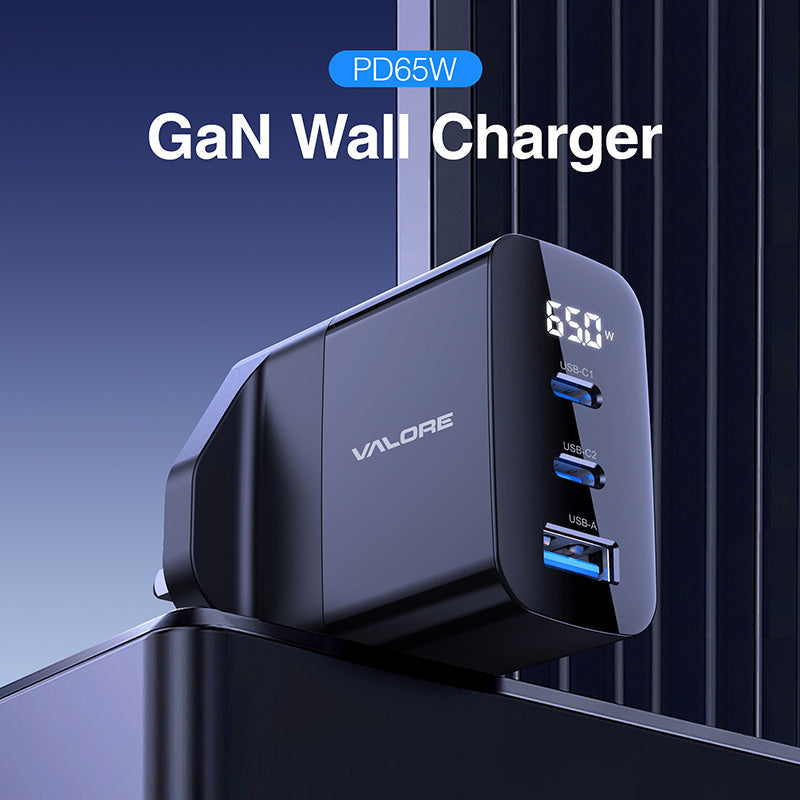 Valore PD65W GaN Wall Charger with Digital Display (PA-002)