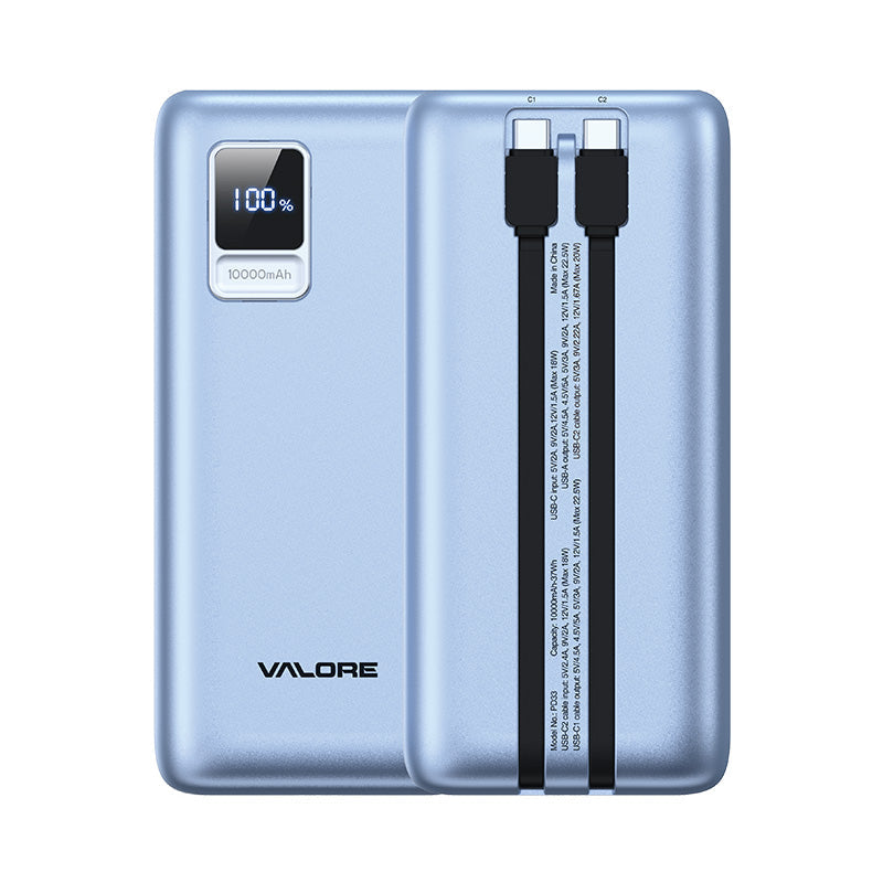 Valore PD20W 10,000mAh Power Bank (PD33) - Blue