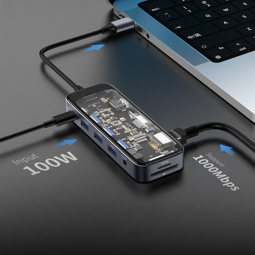 Valore 10-in-1 USB-C Transparent Hub (MH-007)