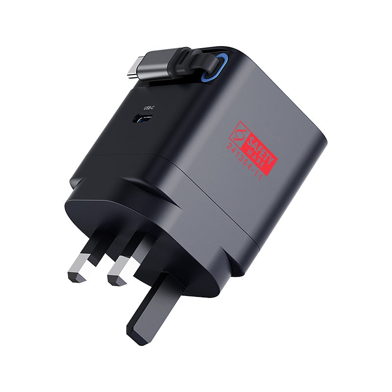 Valore PD35W GaN Wall Charger with Retractable Cable (PA-012)