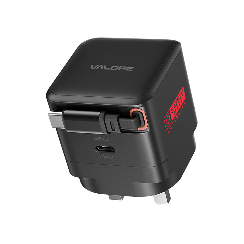Valore PD35W GaN Wall Charger with Retractable Cable (PA-012)