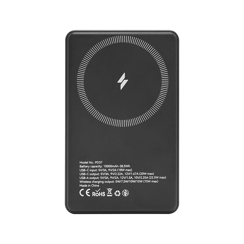 Valore PD20W 10000mAh Wireless Charging Power Bank (PD37) - Black