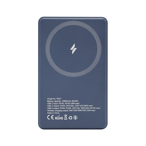 Valore PD20W 10000mAh Wireless Charging Power Bank (PD37) - Blue