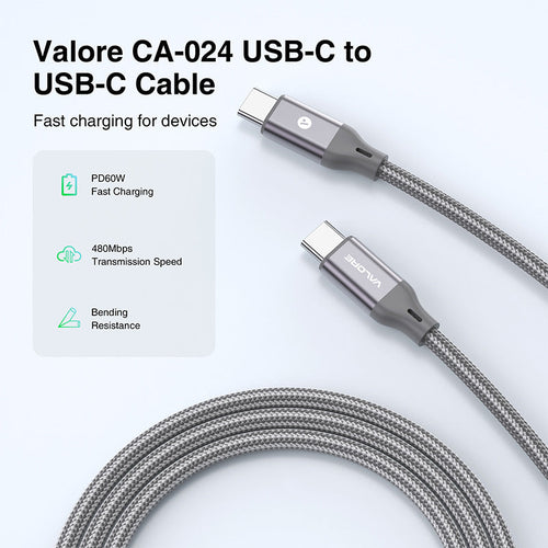 Valore PD60W USB-C to USB-C Cable (CA-024)