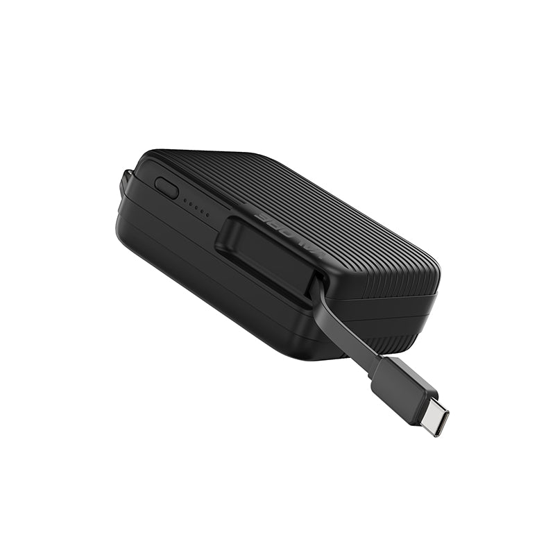 Valore PD30W 10000mAh Retractable Cable Powerbank (PD45) - Black