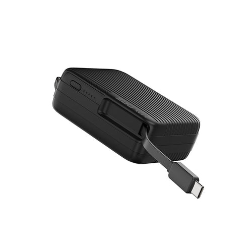 Valore PD45-BK PD30W 10000mAh Rectractable Cable PB Black
