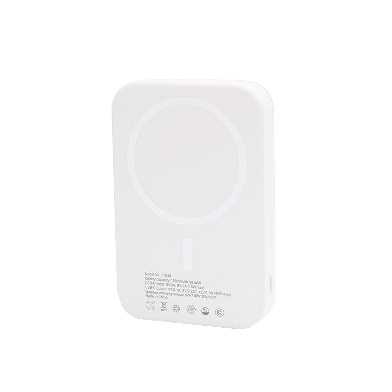 Valore PD20W 10000mAh Wireless Charging Power Bank (PD48) - White
