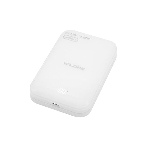 Valore PD20W 10000mAh Wireless Charging Power Bank (PD48) - White