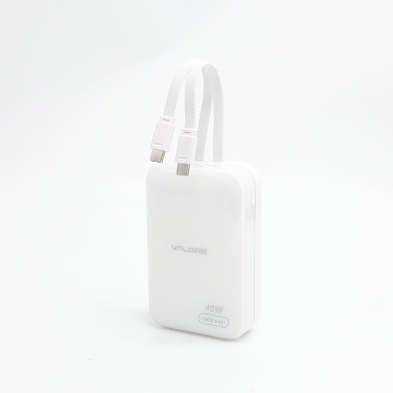 Valore PD45W 20000mAh Wireless Charging Power Bank (PD49) - White