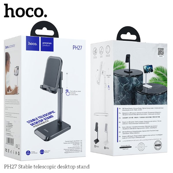 Hoco PH27 Stable Telescopic Desktop Stand (Black)