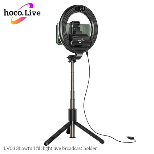 Hoco LV03 Showfull Fill Light Live Broadcast Holder (Black)