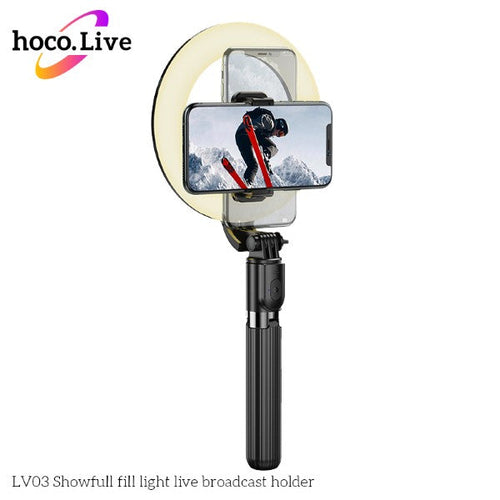 Hoco LV03 Showfull Fill Light Live Broadcast Holder (Black)