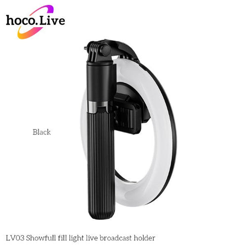 Hoco LV03 Showfull Fill Light Live Broadcast Holder (Black)