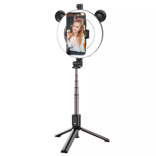 BOROFONE. BY6 PerfectPic, Tripod Round Fill Light Live Broadcast Holder for 4.7-6.5 Inches Mobile Phones