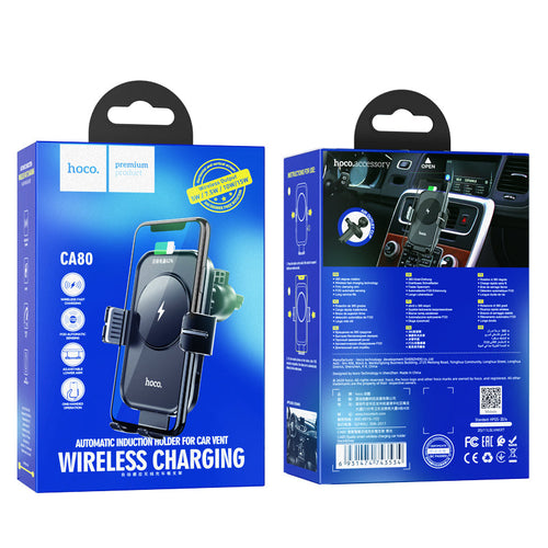 Hoco CA80 Buddy smart wireless charging car holder