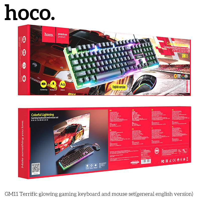 Hoco GM11 Gaming Keyboard & Mouse Combo (Black)