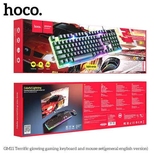 Hoco GM11 Gaming Keyboard & Mouse Combo (Black)