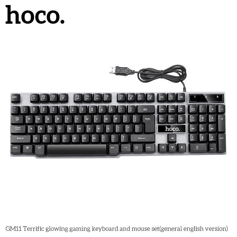 Hoco GM11 Gaming Keyboard & Mouse Combo (Black)