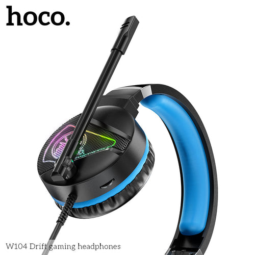 Hoco W104 Drift Gaming Headphone Blue+Black