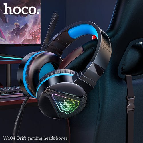Hoco W104 Drift Gaming Headphone Blue+Black