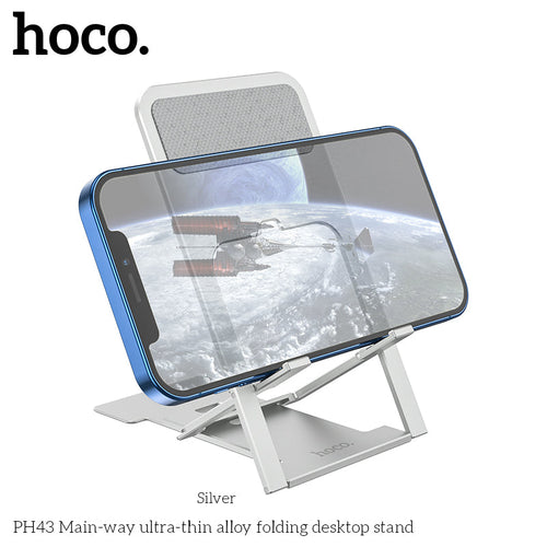 Hoco PH43 Ultra-Thin Folding Desktop Stand (Silver)