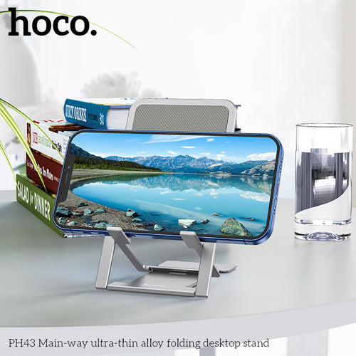 Hoco PH43 Ultra-Thin Folding Desktop Stand (Silver)