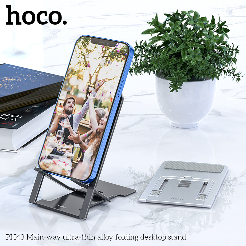Hoco PH43 Ultra-Thin Folding Desktop Stand (Grey)